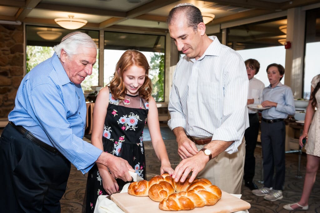 The best mitzvah photos include special details like this bread fashioned into the first letter of the celebrant's name.