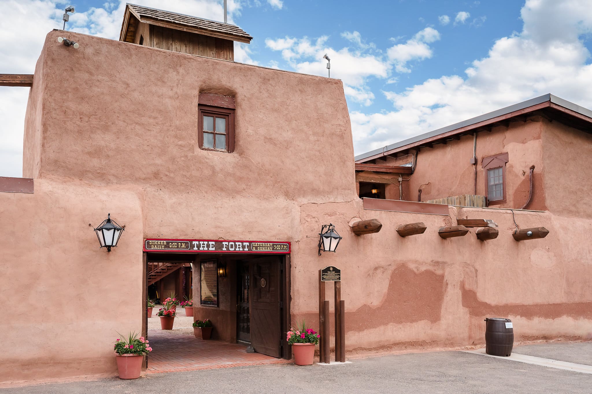 Exterior of the historic The Fort in Morrison, Colorado.