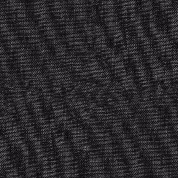 Color swatch of black linen fabric.