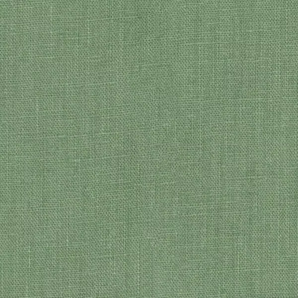 Color swatch of sage linen fabric.