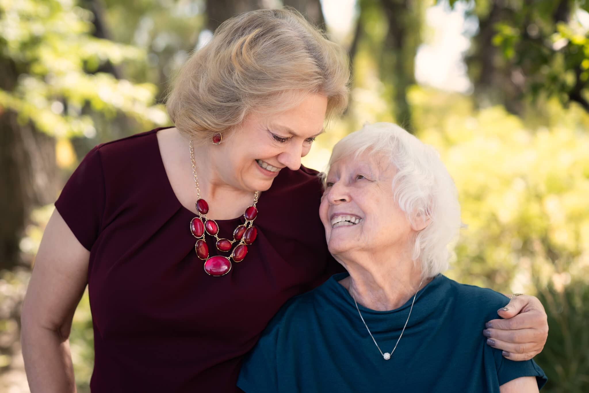 A great-grandmother and grandmother at a multi-generational family portrait session.